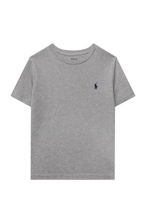 Детская хлопковая футболка POLO RALPH LAUREN серого цвета по цене 3275 руб., арт. 323832904 | Фото 1 Детская хлопковая футболка POLO RALPH LAUREN серого цвета, арт. 323832904 | Фото 1