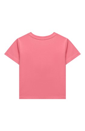 Детская хлопковая футболка POLO RALPH LAUREN розового цвета, арт. 311841390 | Фото 2 (Материал внешний: Хлопок; Девочки Кросс-КТ: футболка-одежда; Рукава: Короткие; Принт: С принтом; Ростовка одежда: 3 года | 98 см, 4 года | 104 см)