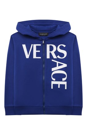 Детский хлопковая толстовка VERSACE синего цвета по цене 21650 руб., арт. 1000135/1A01399/8A-14A | Фото 1 Детский хлопковая толстовка VERSACE синего цвета, арт. 1000135/1A01399/8A-14A | Фото 1 (Рукава: Длинные; Материал внешний: Хлопок; Мальчики Кросс-КТ: Толстовка-одежда; Ростовка одежда: 10 - 11 лет | 140 - 146см, 12 лет | 152 см, 16 лет | 164 см, 8 лет | 128 см)