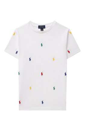 Детская хлопковая футболка POLO RALPH LAUREN белого цвета по цене 3455 руб., арт. 322844626 | Фото 1 Детская хлопковая футболка POLO RALPH LAUREN белого цвета, арт. 322844626 | Фото 1
