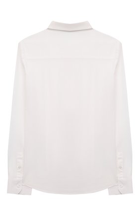 Детская хлопковая рубашка EMPORIO ARMANI белого цвета по цене 9935 руб., арт. 6K4CJ1/1NZYZ | Фото 2 Детская хлопковая рубашка EMPORIO ARMANI белого цвета, арт. 6K4CJ1/1NZYZ | Фото 2