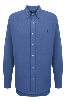 Мужская хлопковая рубашка POLO RALPH LAUREN синего цвета по цене 12400 руб., арт. 711654408/C7998/PRL BS | Фото 1 Мужская хлопковая рубашка POLO RALPH LAUREN синего цвета, арт. 711654408/C7998/PRL BS | Фото 1