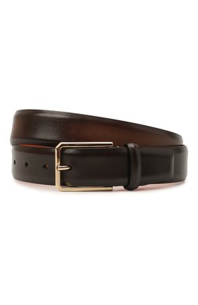 Мужской кожаный ремень SANTONI темно-коричневого цвета по цене 24900 руб., арт. CM35VS003B91HFULT50 | Фото 1 Мужской кожаный ремень SANTONI темно-коричневого цвета, арт. CM35VS003B91HFULT50 | Фото 1