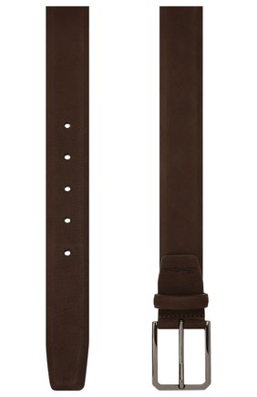 Мужской замшевый ремень SANTONI темно-коричневого цвета по цене 17400 руб., арт. CM35VS003B91GGCKT50 | Фото 2 Мужской замшевый ремень SANTONI темно-коричневого цвета, арт. CM35VS003B91GGCKT50 | Фото 2