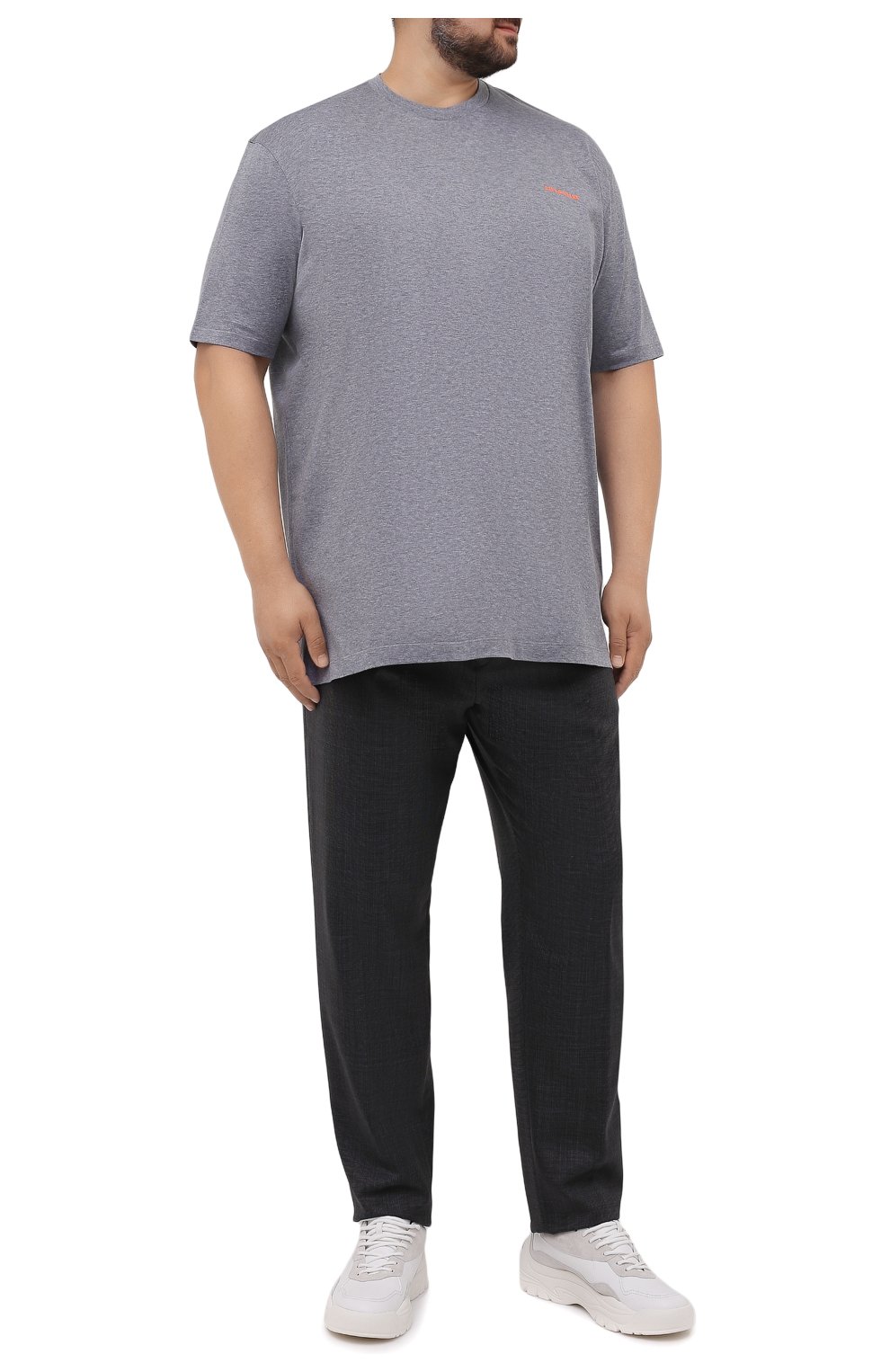 Мужские шерстяные брюки MARCO PESCAROLO темно-серого цвета, арт. CHIAIAM/ZIP+SFILA/4414 | Фото 2 (Big sizes: Big Sizes; Материал внешний: Шерсть; Длина (брюки, джинсы): Стандартные; Случай: Повседневный; Стили: Кэжуэл)