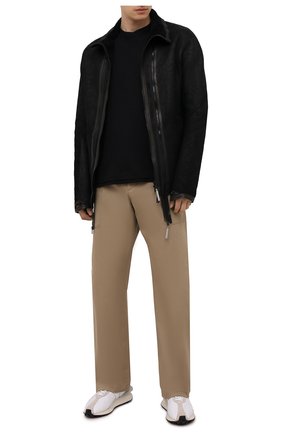 Мужская дубленка ISAAC SELLAM черного цвета, арт. LES DEUX-STRAK H22 | Фото 2 (Рукава: Длинные; Длина (верхняя одежда): Короткие; Материал внешний: Натуральный мех; Стили: Панк)