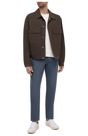 Мужские хлопковые брюки TOM FORD тёмно-голубого цвета по цене 75800 руб., арт. BYJ39/TFD002 | Фото 2 Мужские хлопковые брюки TOM FORD тёмно-голубого цвета, арт. BYJ39/TFD002 | Фото 2
