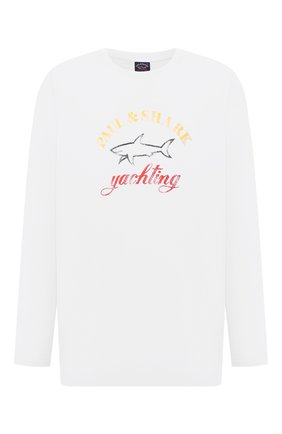 Мужская хлопковый лонгслив PAUL&SHARK белого цвета по цене 16400 руб., арт. 11311643/C00/3XL-6XL | Фото 1 Мужская хлопковый лонгслив PAUL&SHARK белого цвета, арт. 11311643/C00/3XL-6XL | Фото 1