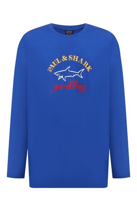 Мужская хлопковый лонгслив PAUL&SHARK синего цвета по цене 16400 руб., арт. 11311643/C00/3XL-6XL | Фото 1 Мужская хлопковый лонгслив PAUL&SHARK синего цвета, арт. 11311643/C00/3XL-6XL | Фото 1