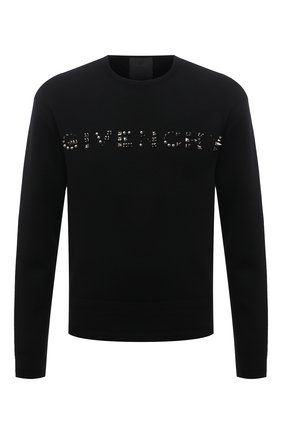 Мужской шерстяной джемпер GIVENCHY черного цвета по цене 116500 руб., арт. BM90GH4Y54 | Фото 1 Мужской шерстяной джемпер GIVENCHY черного цвета, арт. BM90GH4Y54 | Фото 1