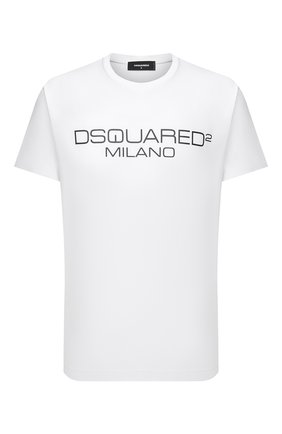 Мужская хлопковая футболка DSQUARED2 белого цвета по цене 17950 руб., арт. S74GD0899/S22844 | Фото 1 Мужская хлопковая футболка DSQUARED2 белого цвета, арт. S74GD0899/S22844 | Фото 1