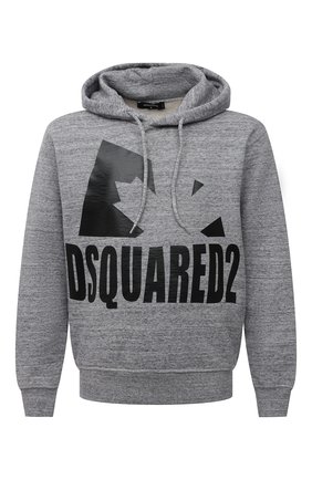 Мужской хлопковое худи DSQUARED2 серого цвета по цене 39800 руб., арт. S74GU0530/S25463 | Фото 1 Мужской хлопковое худи DSQUARED2 серого цвета, арт. S74GU0530/S25463 | Фото 1
