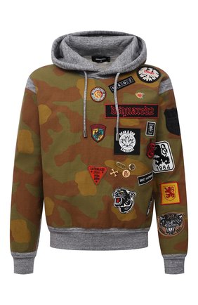 Мужской хлопковое худи DSQUARED2 серого цвета по цене 84450 руб., арт. S74GU0543/S25477 | Фото 1 Мужской хлопковое худи DSQUARED2 серого цвета, арт. S74GU0543/S25477 | Фото 1