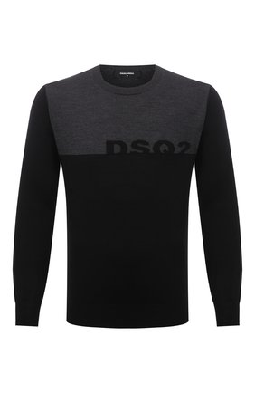 Мужской шерстяной джемпер DSQUARED2 темно-серого цвета по цене 33100 руб., арт. S74HA1192/S17756 | Фото 1 Мужской шерстяной джемпер DSQUARED2 темно-серого цвета, арт. S74HA1192/S17756 | Фото 1 (Рукава: Длинные; Длина (для топов): Стандартные; Материал внешний: Шерсть; Мужское Кросс-КТ: Джемперы; Вырез: Круглый; Стили: Гранж; Принт: С принтом)