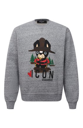 Мужской хлопковый свитшот DSQUARED2 серого цвета по цене 34150 руб., арт. S79GU0047/S25477 | Фото 1 Мужской хлопковый свитшот DSQUARED2 серого цвета, арт. S79GU0047/S25477 | Фото 1