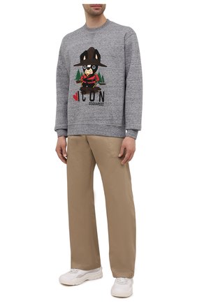 Мужской хлопковый свитшот DSQUARED2 серого цвета по цене 34150 руб., арт. S79GU0047/S25477 | Фото 2 Мужской хлопковый свитшот DSQUARED2 серого цвета, арт. S79GU0047/S25477 | Фото 2