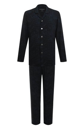 Мужская пижама DEREK ROSE темно-синего цвета, арт. 4070-L0ND003 | Фото 1 (Длина (для топов): Стандартные; Длина (брюки, джинсы): Стандартные; Рукава: Длинные; Кросс-КТ: домашняя одежда; Материал внешний: Синтетический материал)