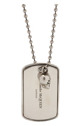 Мужского цепь с кулоном ALEXANDER MCQUEEN серебряного цвета по цене 41050 руб., арт. 585475/J160Y | Фото 2 Мужского цепь с кулоном ALEXANDER MCQUEEN серебряного цвета, арт. 585475/J160Y | Фото 2