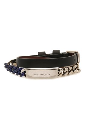Мужской комбинированный браслет ALEXANDER MCQUEEN черного цвета по цене 44300 руб., арт. 663688/1AAB0 | Фото 1 Мужской комбинированный браслет ALEXANDER MCQUEEN черного цвета, арт. 663688/1AAB0 | Фото 1