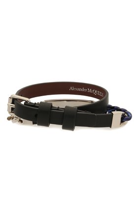 Мужской комбинированный браслет ALEXANDER MCQUEEN черного цвета по цене 44300 руб., арт. 663688/1AAB0 | Фото 2 Мужской комбинированный браслет ALEXANDER MCQUEEN черного цвета, арт. 663688/1AAB0 | Фото 2
