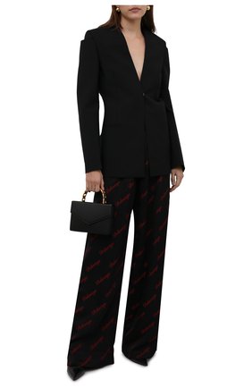 Женские брюки из вискозы BALENCIAGA черного цвета по цене 86300 руб., арт. 659026/TK052 | Фото 2 Женские брюки из вискозы BALENCIAGA черного цвета, арт. 659026/TK052 | Фото 2 (Длина (брюки, джинсы): Удлиненные; Стили: Спорт-шик; Женское Кросс-КТ: Брюки-одежда; Силуэт Ж (брюки и джинсы): Широкие; Материал внешний: Вискоза)