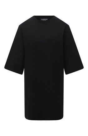 Женская хлопковая футболка BALENCIAGA черного цвета по цене 48050 руб., арт. 651795/TKVA9 | Фото 1 Женская хлопковая футболка BALENCIAGA черного цвета, арт. 651795/TKVA9 | Фото 1 (Материал внешний: Хлопок; Принт: Без принта; Стили: Спорт-шик; Рукава: Короткие)