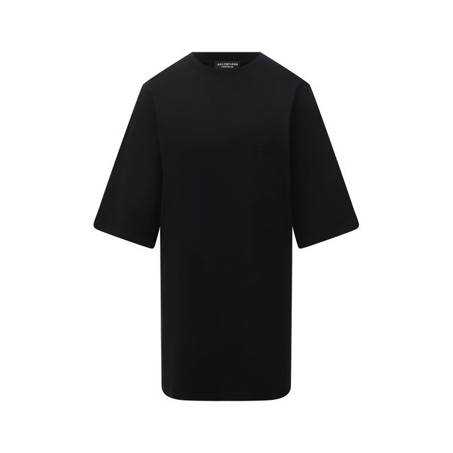 Хлопковая футболка Balenciaga Чёрный 651795/TKVA9 5578019