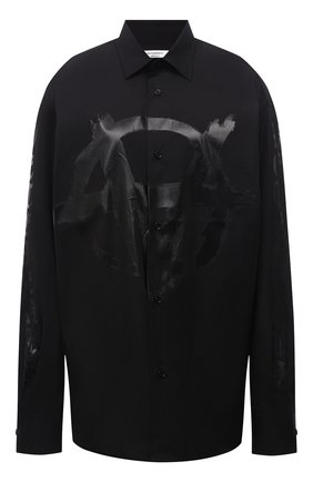 Женская хлопковая рубашка VETEMENTS черного цвета по цене 79950 руб., арт. UA52SH550B 1005/W | Фото 1 Женская хлопковая рубашка VETEMENTS черного цвета, арт. UA52SH550B 1005/W | Фото 1