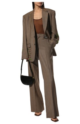 Женские шерстяные брюки VETEMENTS темно-бежевого цвета по цене 89950 руб., арт. MA52PA540C 1204/W | Фото 2 Женские шерстяные брюки VETEMENTS темно-бежевого цвета, арт. MA52PA540C 1204/W | Фото 2