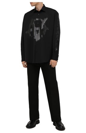 Мужская хлопковая рубашка VETEMENTS черного цвета по цене 73950 руб., арт. UA52SH550B 1005/M | Фото 2 Мужская хлопковая рубашка VETEMENTS черного цвета, арт. UA52SH550B 1005/M | Фото 2