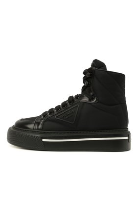 Женские текстильные кеды macro PRADA черного цвета по цене 75000 руб., арт. 1T642M-3LF5-F0632-B045 | Фото 2 Женские текстильные кеды macro PRADA черного цвета, арт. 1T642M-3LF5-F0632-B045 | Фото 2