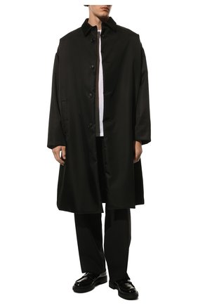Мужские кожаные лоферы  PRADA черного цвета, арт. 2DE127-055-F0002 | Фото 2 (Материал внешний: Кожа; Мужское Кросс-КТ: Лоферы-обувь; Стили: Кэжуэл)