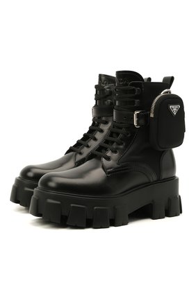 Женские кожаные ботинки monolith PRADA черного цвета по цене 105000 руб., арт. 1T255M-3L09-F0002 | Фото 1 Женские кожаные ботинки monolith PRADA черного цвета, арт. 1T255M-3L09-F0002 | Фото 1