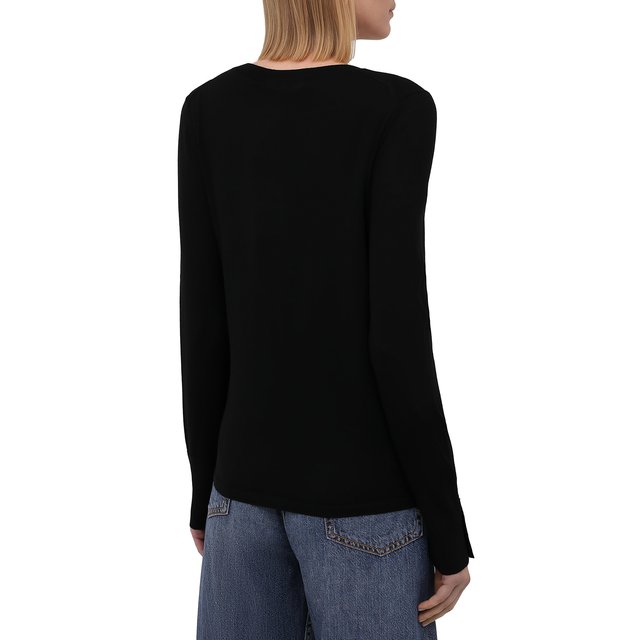 Шерстяной пуловер BOSS 50376532, цвет чёрный, размер 50 - фото 4