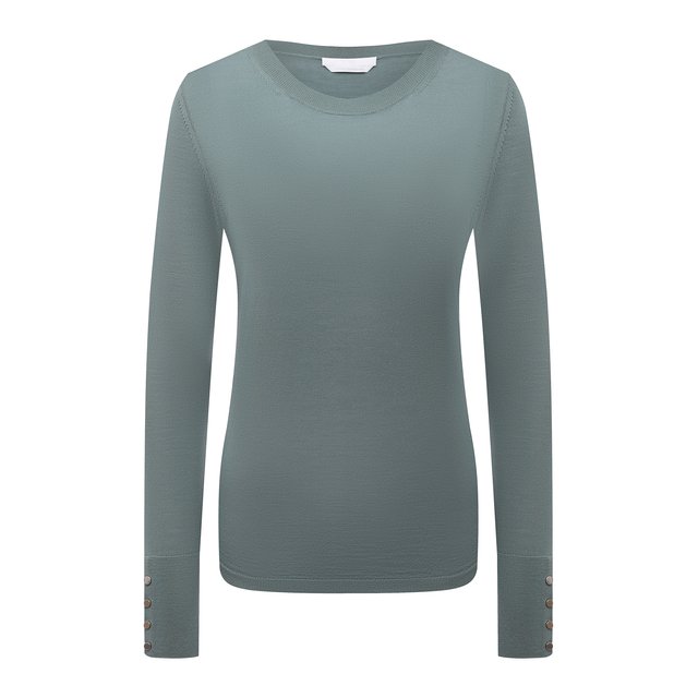 Шерстяной пуловер BOSS 50376532, цвет зелёный, размер 44 - фото 1