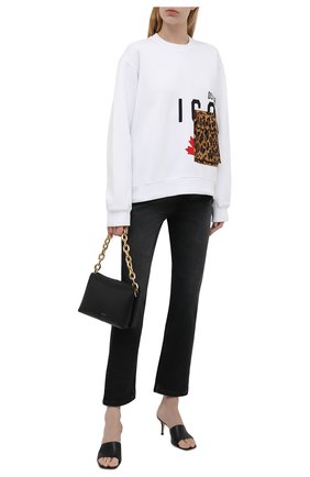 Женский хлопковый свитшот DSQUARED2 белого цвета по цене 39950 руб., арт. S80GU0049/S25042 | Фото 2 Женский хлопковый свитшот DSQUARED2 белого цвета, арт. S80GU0049/S25042 | Фото 2