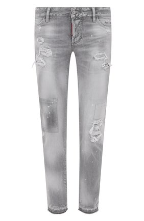 Женские джинсы DSQUARED2 светло-серого цвета по цене 54750 руб., арт. S75LB0537/S30260 | Фото 1 Женские джинсы DSQUARED2 светло-серого цвета, арт. S75LB0537/S30260 | Фото 1