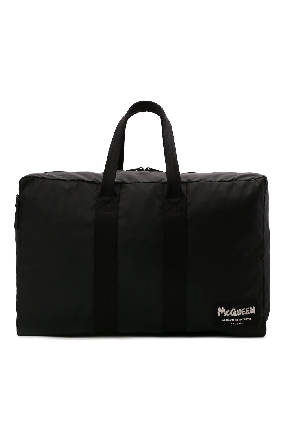 Мужская текстильная спортивная сумка ALEXANDER MCQUEEN черного цвета, арт. 662867/1AABY | Фото 1 (Ремень/цепочка: На ремешке; Материал: Текстиль; Размер: large)