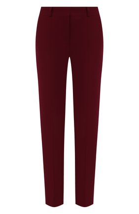 Женские шерстяные брюки LORO PIANA бордового цвета по цене 128500 руб., арт. FAL8040 | Фото 1 Женские шерстяные брюки LORO PIANA бордового цвета, арт. FAL8040 | Фото 1 (Материал внешний: Шерсть; Женское Кросс-КТ: Брюки-одежда; Силуэт Ж (брюки и джинсы): Узкие; Стили: Кэжуэл; Длина (брюки, джинсы): Укороченные, Стандартные)