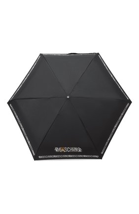 Женский складной зонт MOSCHINO черного цвета, арт. 8123-SUPERMINI | Фото 1 (Материал: Металл, Текстиль, Синтетический материал)