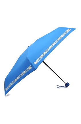 Женский складной зонт MOSCHINO голубого цвета, арт. 8123-SUPERMINI | Фото 2 (Материал: Текстиль, Металл, Синтетический материал)