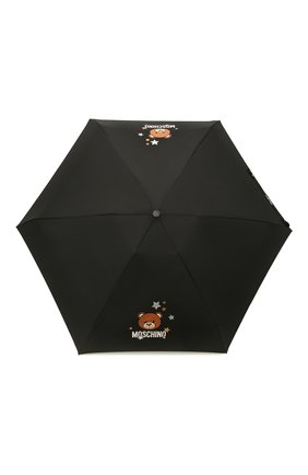 Женский складной зонт MOSCHINO черного цвета, арт. 8211-C0MPACT | Фото 1 (Материал: Металл, Текстиль, Синтетический материал)