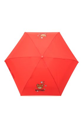 Женский складной зонт MOSCHINO красного цвета, арт. 8211-C0MPACT | Фото 1 (Материал: Металл, Текстиль, Синтетический материал)