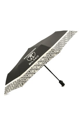 Женский складной зонт MOSCHINO черно-белого цвета, арт. 8872-0PENCL0SE | Фото 2 (Материал: Металл, Текстиль, Синтетический материал)
