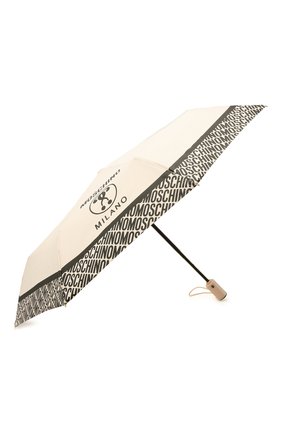 Женский складной зонт MOSCHINO кремвого цвета, арт. 8872-0PENCL0SE | Фото 2 (Материал: Текстиль, Металл, Синтетический материал)