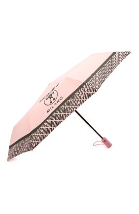 Женский складной зонт MOSCHINO светло-розового цвета, арт. 8872-0PENCL0SE | Фото 2 (Материал: Текстиль, Металл, Синтетический материал)