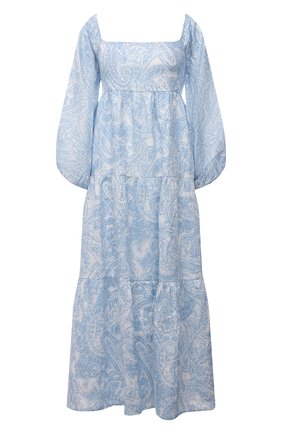 Женское льняное платье FAITHFULL THE BRAND светло-голубого цвета по цене 48200 руб., арт. FF1814-FPP | Фото 1 Женское льняное платье FAITHFULL THE BRAND светло-голубого цвета, арт. FF1814-FPP | Фото 1 (Материал внешний: Лен; Длина Ж (юбки, платья, шорты): Миди; Рукава: 3/4; Материал подклада: Вискоза; Женское Кросс-КТ: Платье-одежда; Случай: Повседневный; Стили: Бохо)