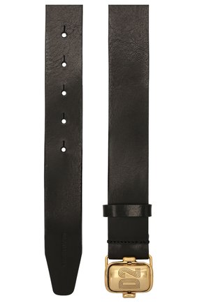 Мужской кожаный ремень DSQUARED2 черного цвета, арт. BEM0371 12900001 | Фото 2 (Случай: Повседневный; Материал: Натуральная кожа)