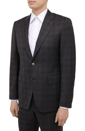 Мужской шерстяной костюм CANALI серого цвета по цене 172500 руб., арт. E11280/19/BX02796 | Фото 2 Мужской шерстяной костюм CANALI серого цвета, арт. E11280/19/BX02796 | Фото 2