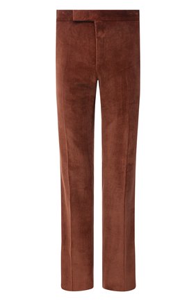 Мужские брюки TOM FORD коричневого цвета, арт. 2VER24/610041 | Фото 1 (Материал внешний: Синтетический материал, Хлопок; Длина (брюки, джинсы): Стандартные; Случай: Повседневный; Материал подклада: Купро; Стили: Кэжуэл)
